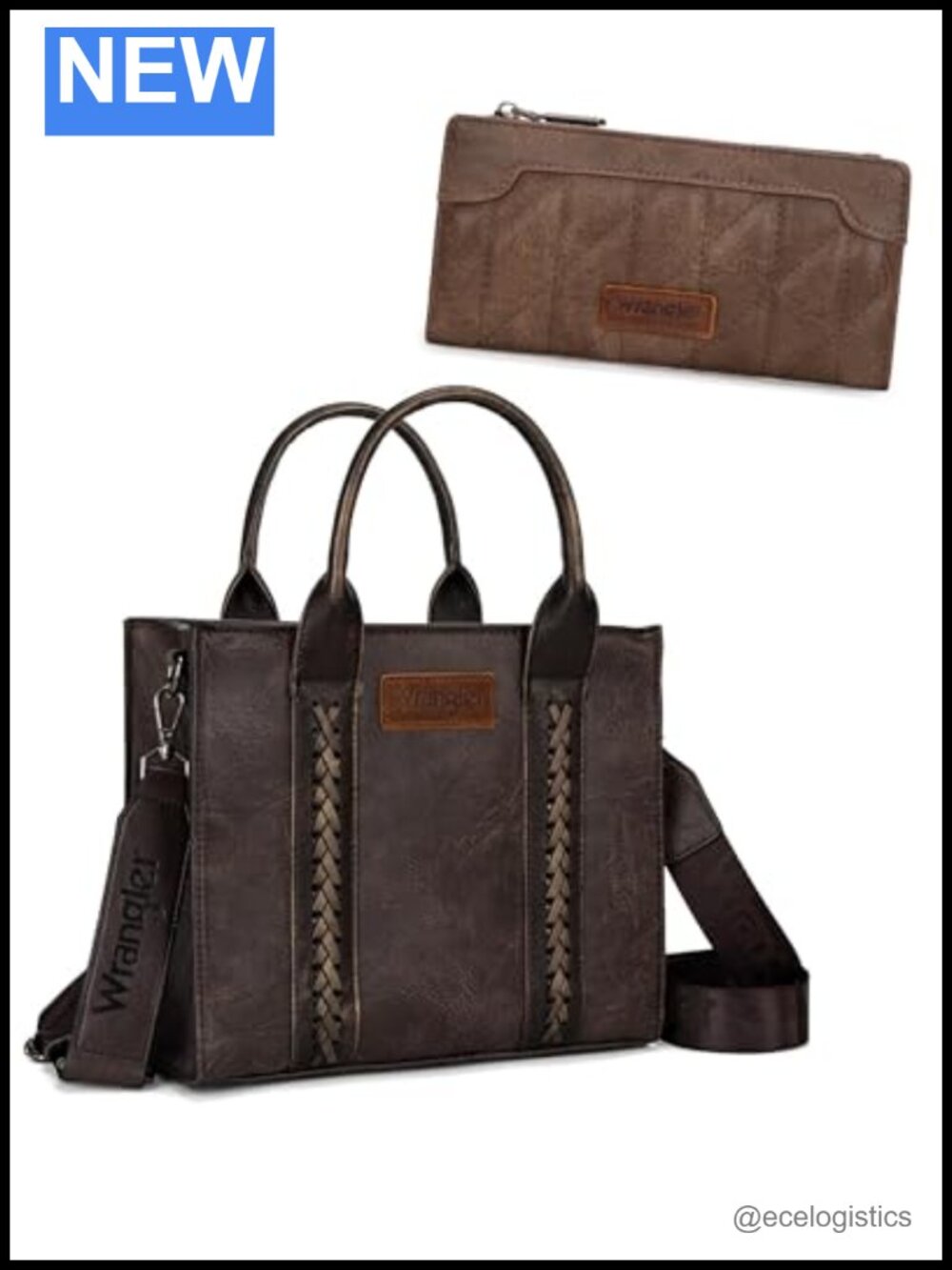 Woman's Western Tote Bag with Matching Bifold Wallet